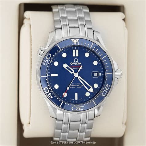 omega seamaster blue and orange|men's Omega Seamaster pre owned.